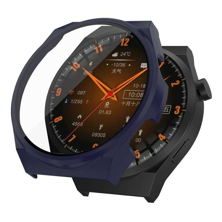 For Wearfit X5 Pro PC + Tempered Film Integrated Watch Protective Case(Ink Blue)