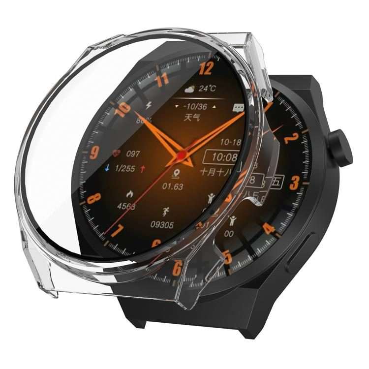 For Wearfit X5 Pro PC + Tempered Film Integrated Watch Protective Case(Transparent)