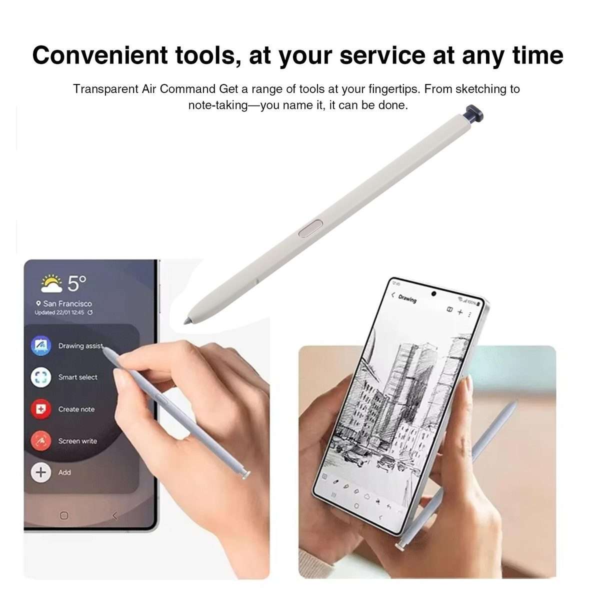 For Samsung Galaxy S25 Ultra 5G High Sensitivity Stylus Pen(Black)