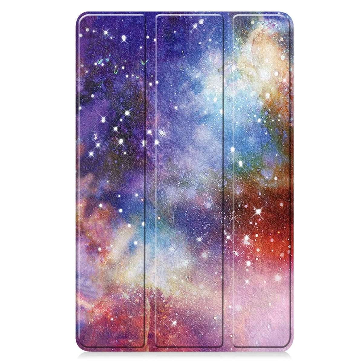 For Honor Pad X9 Pro Custer Painted 3-Fold Holder Leather Tablet Case(Starry Way Nebula)