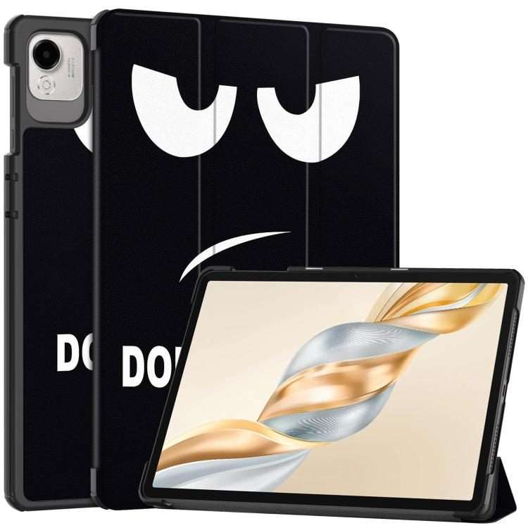 For Honor Pad X9 Pro Custer Painted 3-Fold Holder Leather Tablet Case(Big Eye)