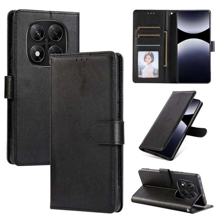For Redmi Note 14 Pro 5G / 14 Pro+ 3-Card Slots Multifunctional Leather Phone Case(Black)