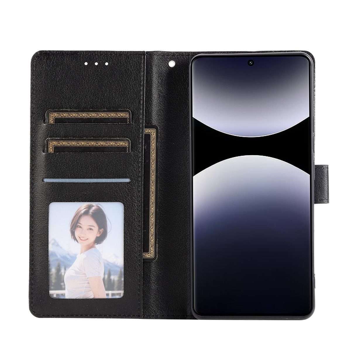 For Redmi Note 14 Pro 5G / 14 Pro+ 3-Card Slots Multifunctional Leather Phone Case(Black)