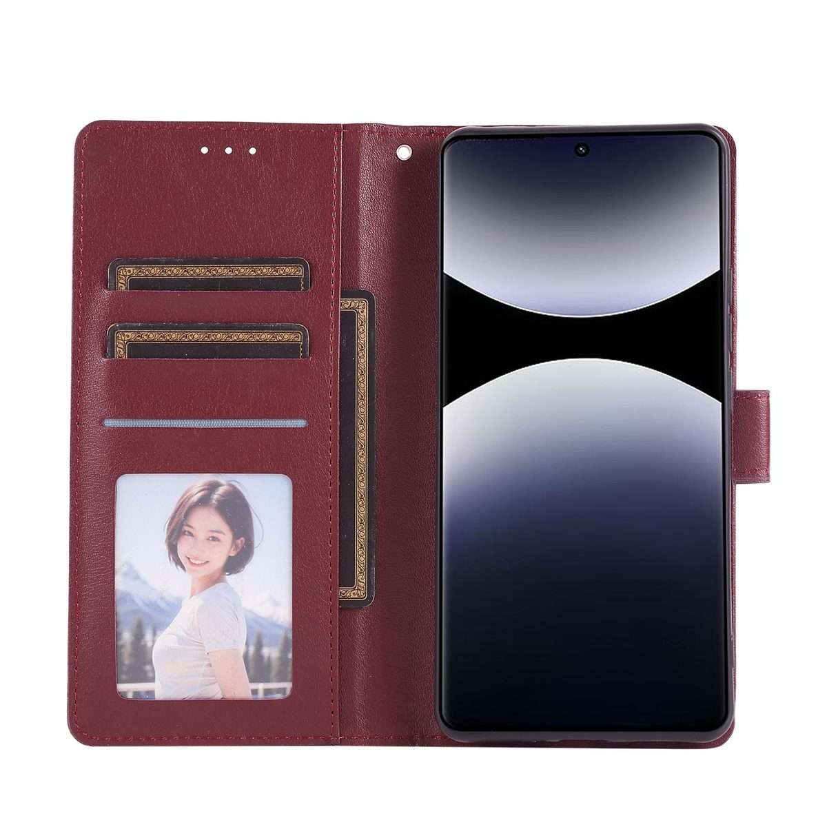 For Redmi Note 14 Pro 5G / 14 Pro+ 3-Card Slots Multifunctional Leather Phone Case(Wine Red)