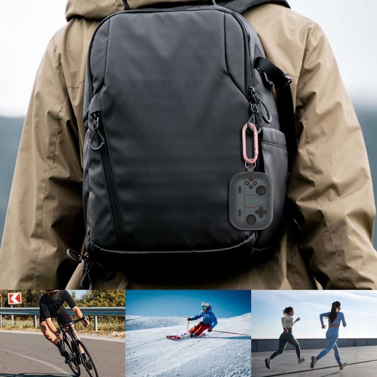 For AirPods Pro 2 Game Console Style Wireless Earphone Silicone Case(Dark Grey)