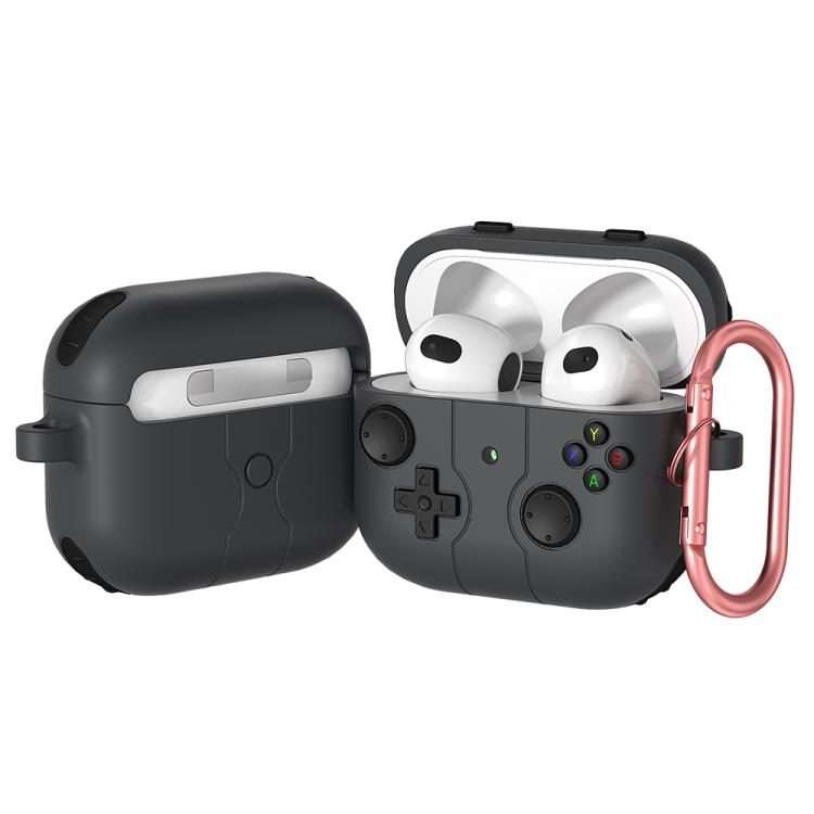 For AirPods 3 Game Console Style Wireless Earphone Silicone Case(Dark Grey)