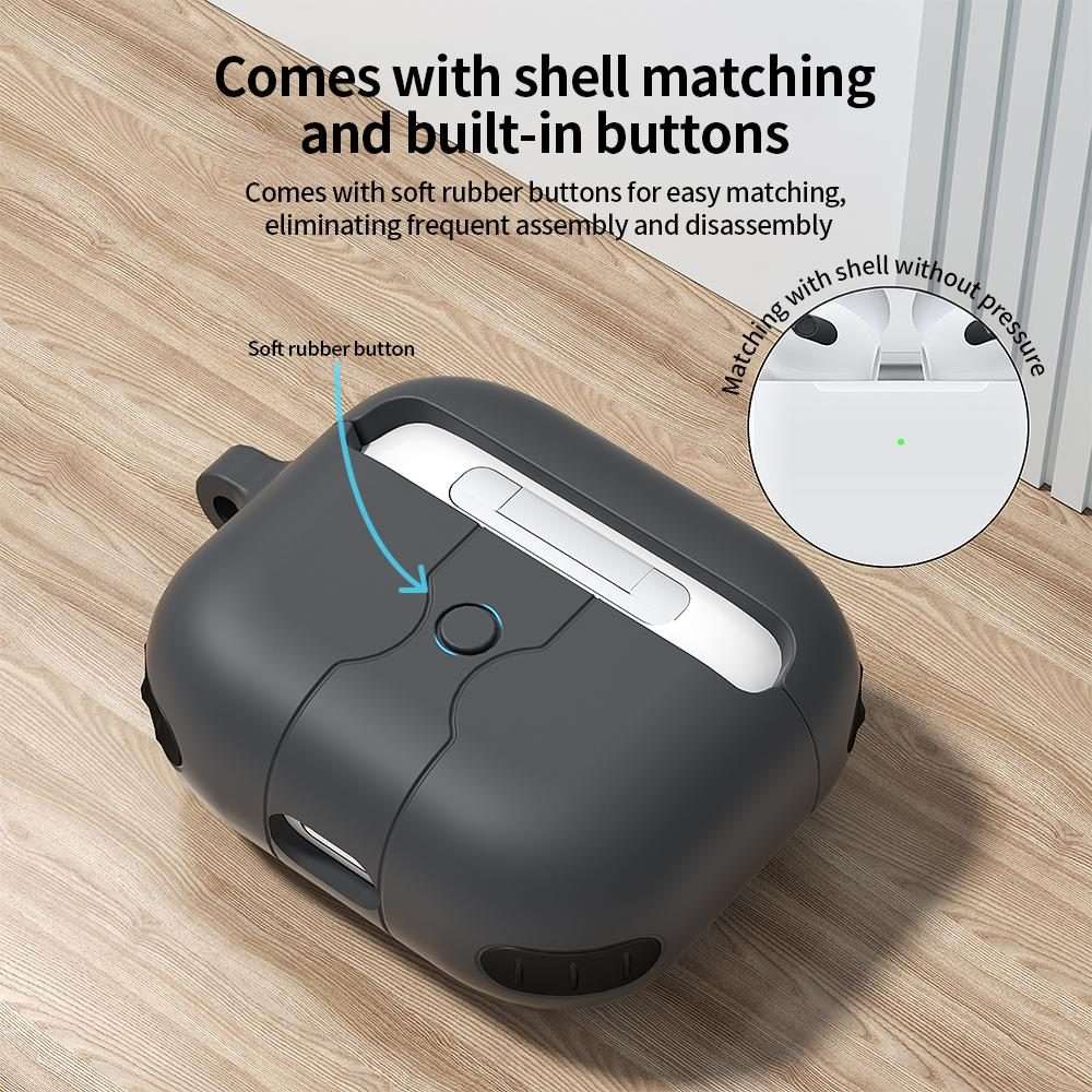 For AirPods 3 Game Console Style Wireless Earphone Silicone Case(Dark Grey)
