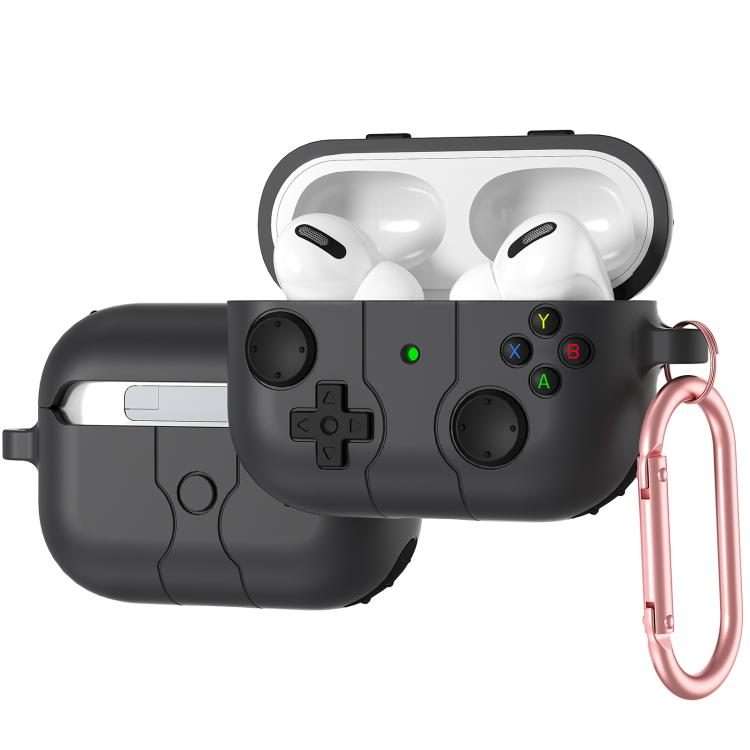 For AirPods Pro Game Console Style Wireless Earphone Silicone Case(Dark Grey)