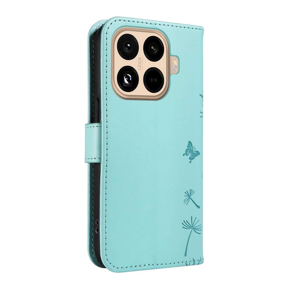 For Xiaomi 15T Pro 5G Dandelion Embossed Pattern Flip Leather Phone Case(Green)