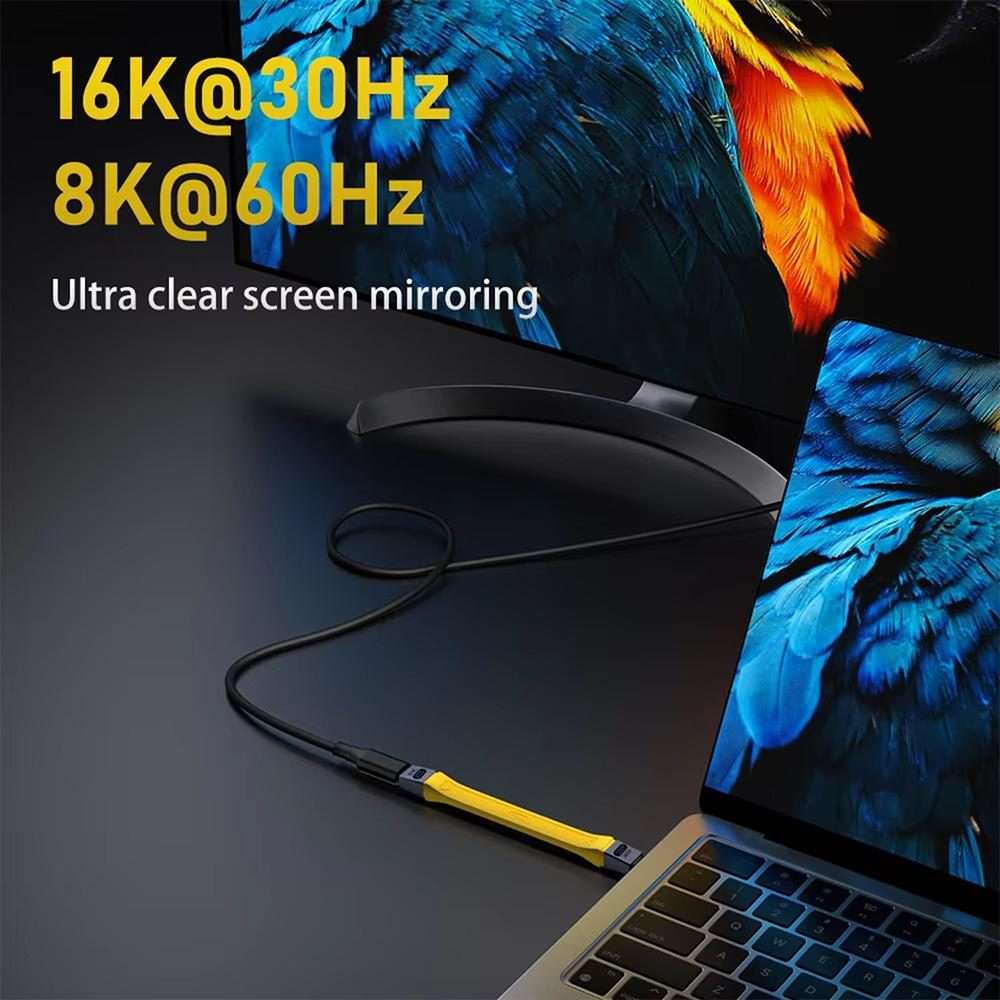 240W 8K 80Gbps USB-C / Type-C to USB-C / Type-C For Thunderbolt 5 Full Function FPC Ca ... (Black)
