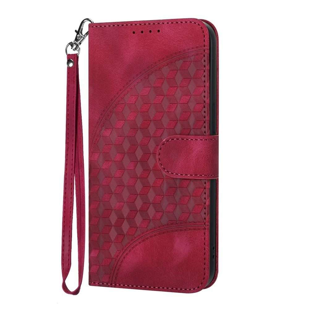 For Xiaomi 17 Pro Elephant Head Embossed Phone Leather Case with Lanyard(Rose Red)