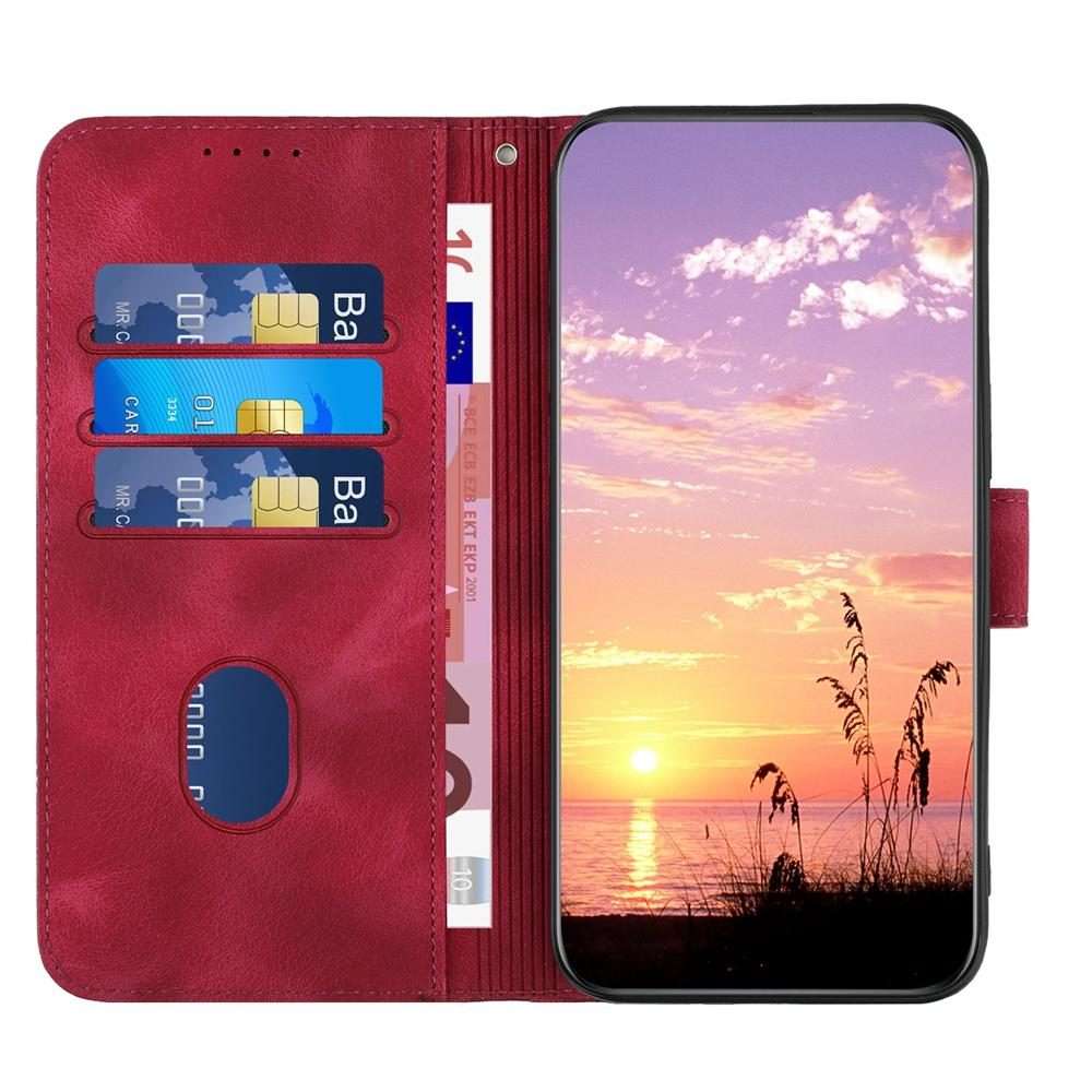 For Xiaomi 17 Pro Elephant Head Embossed Phone Leather Case with Lanyard(Rose Red)