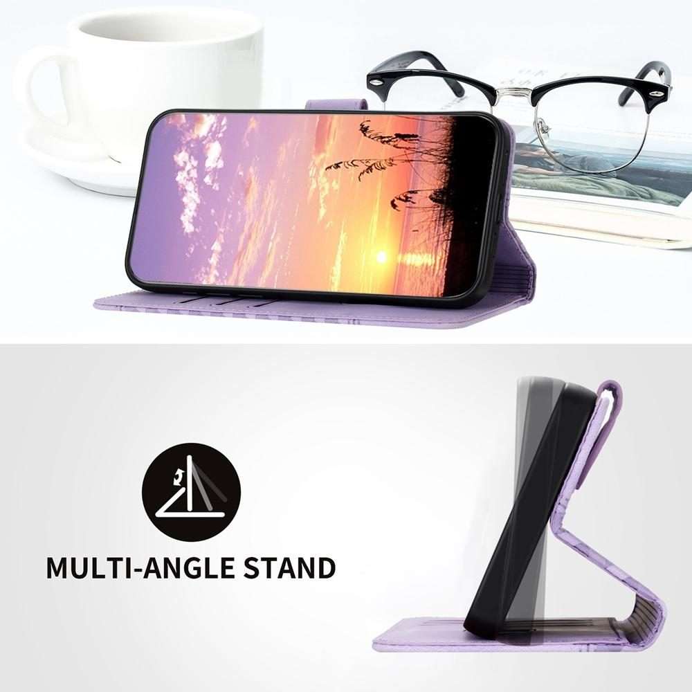 For Xiaomi 17 Pro Elephant Head Embossed Phone Leather Case with Lanyard(Light Purple)