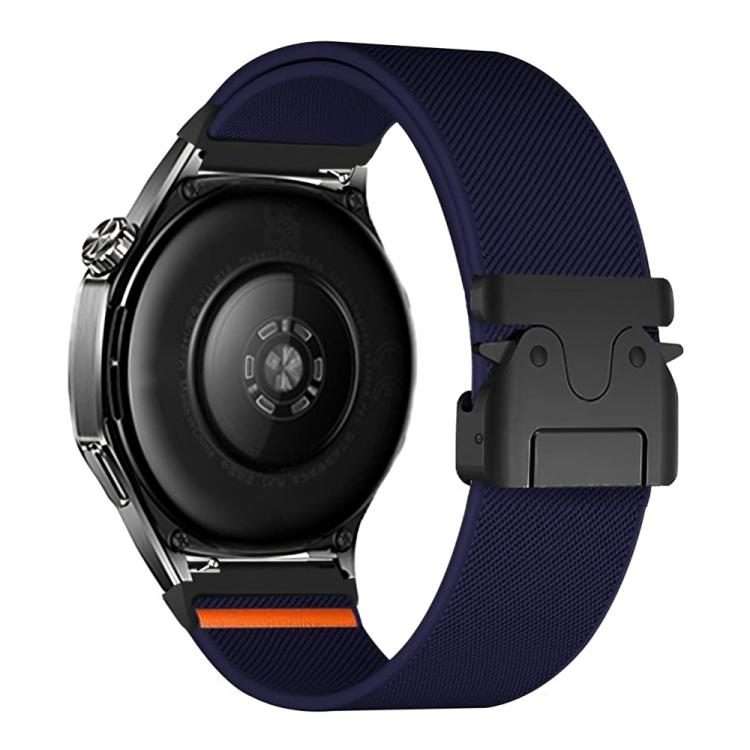 20mm Parachute Buckle Elastic Nylon Watch Band(Dark Blue)