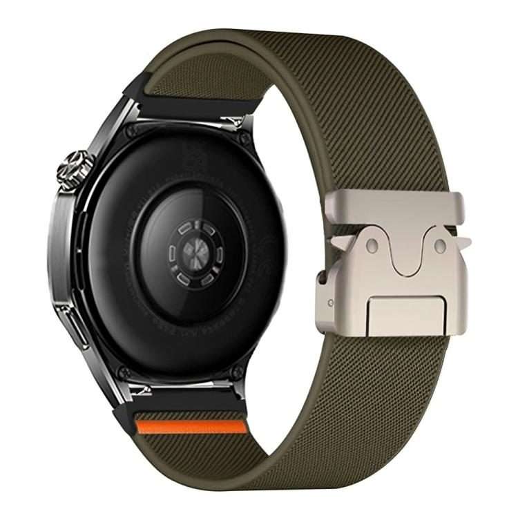 22mm Parachute Buckle Elastic Nylon Watch Band(Army Green)