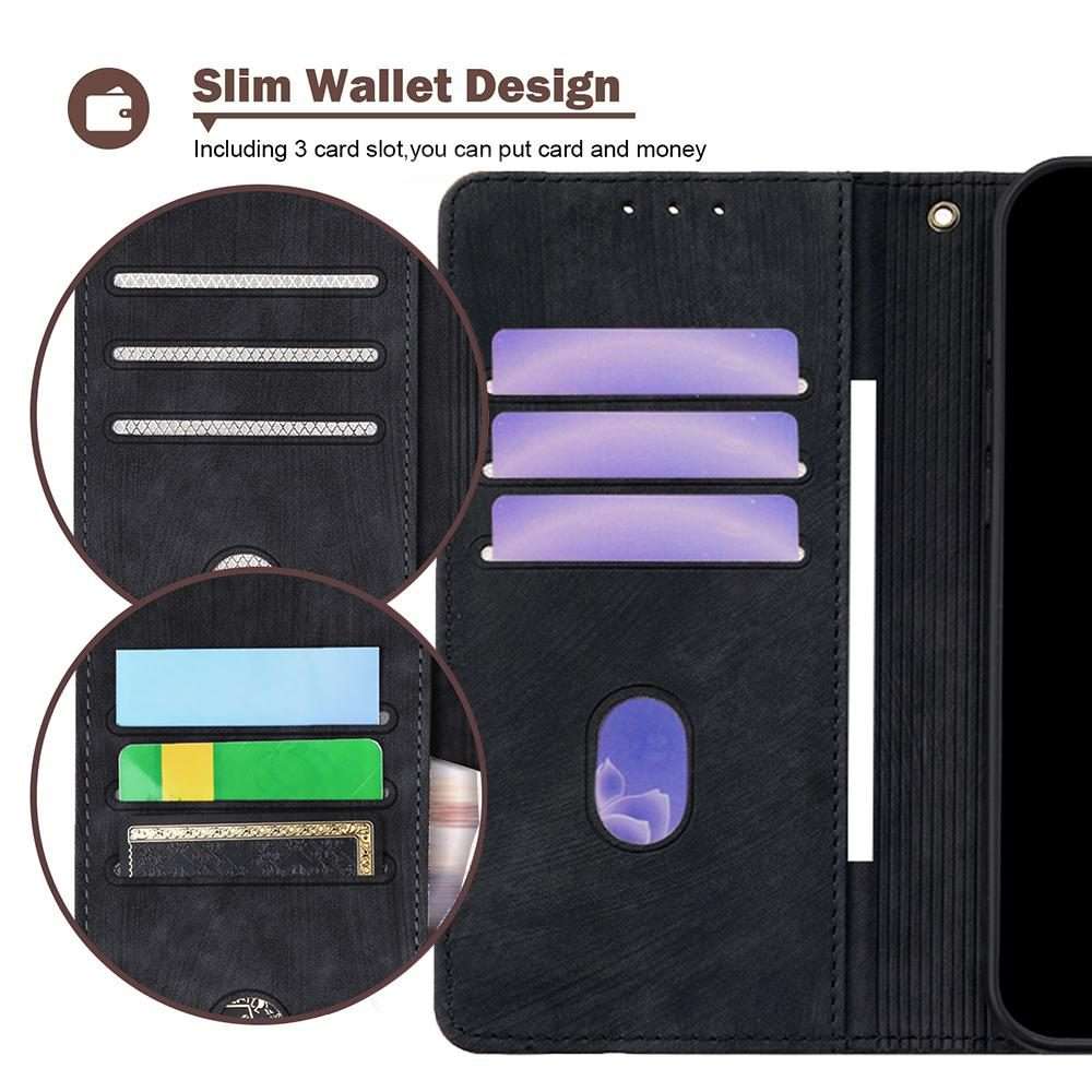 For Redmi K80 Ultra Color Stitching Skin Feel Leather RFID Blocking Phone Case(Black)