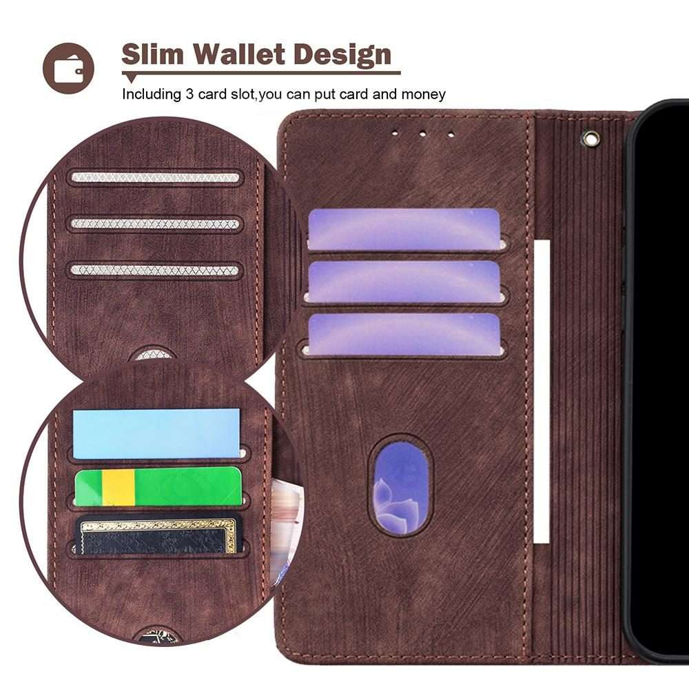 For Redmi K80 Ultra Color Stitching Skin Feel Leather RFID Blocking Phone Case(Brown)