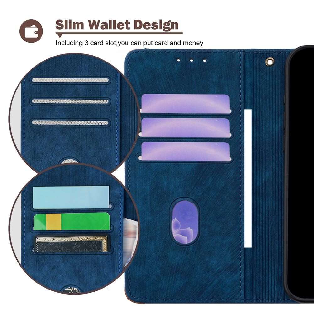 For Redmi K80 Ultra Color Stitching Skin Feel Leather RFID Blocking Phone Case(Blue)