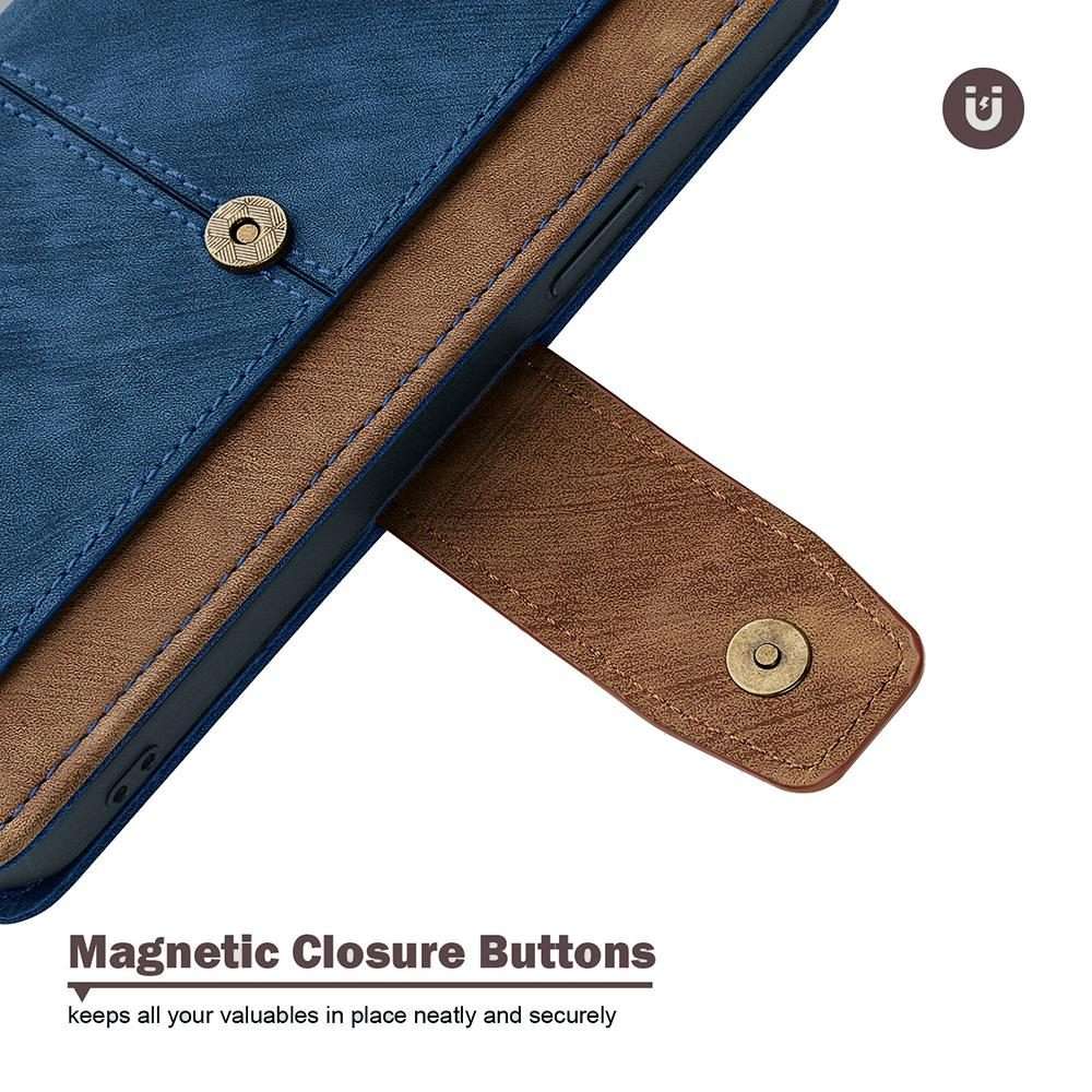 For Redmi K80 Ultra Color Stitching Skin Feel Leather RFID Blocking Phone Case(Blue)
