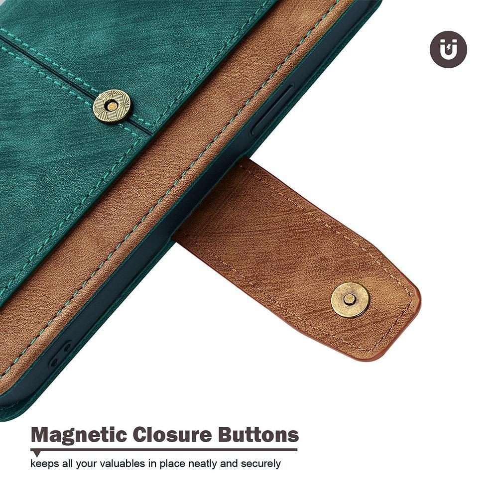 For Redmi K80 Ultra Color Stitching Skin Feel Leather RFID Blocking Phone Case(Green)