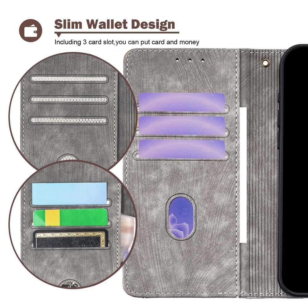 For Redmi K80 Ultra Color Stitching Skin Feel Leather RFID Blocking Phone Case(Grey)