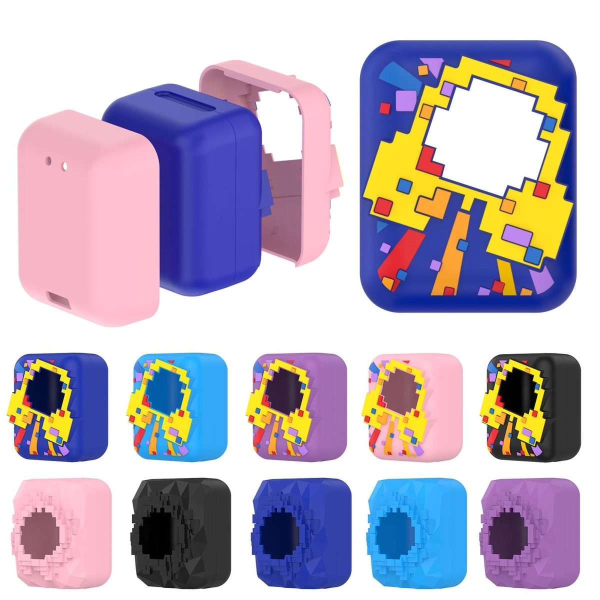 For Bitzee Disney Interactive Toy Digital Pet Silicone Protective Case(Black)
