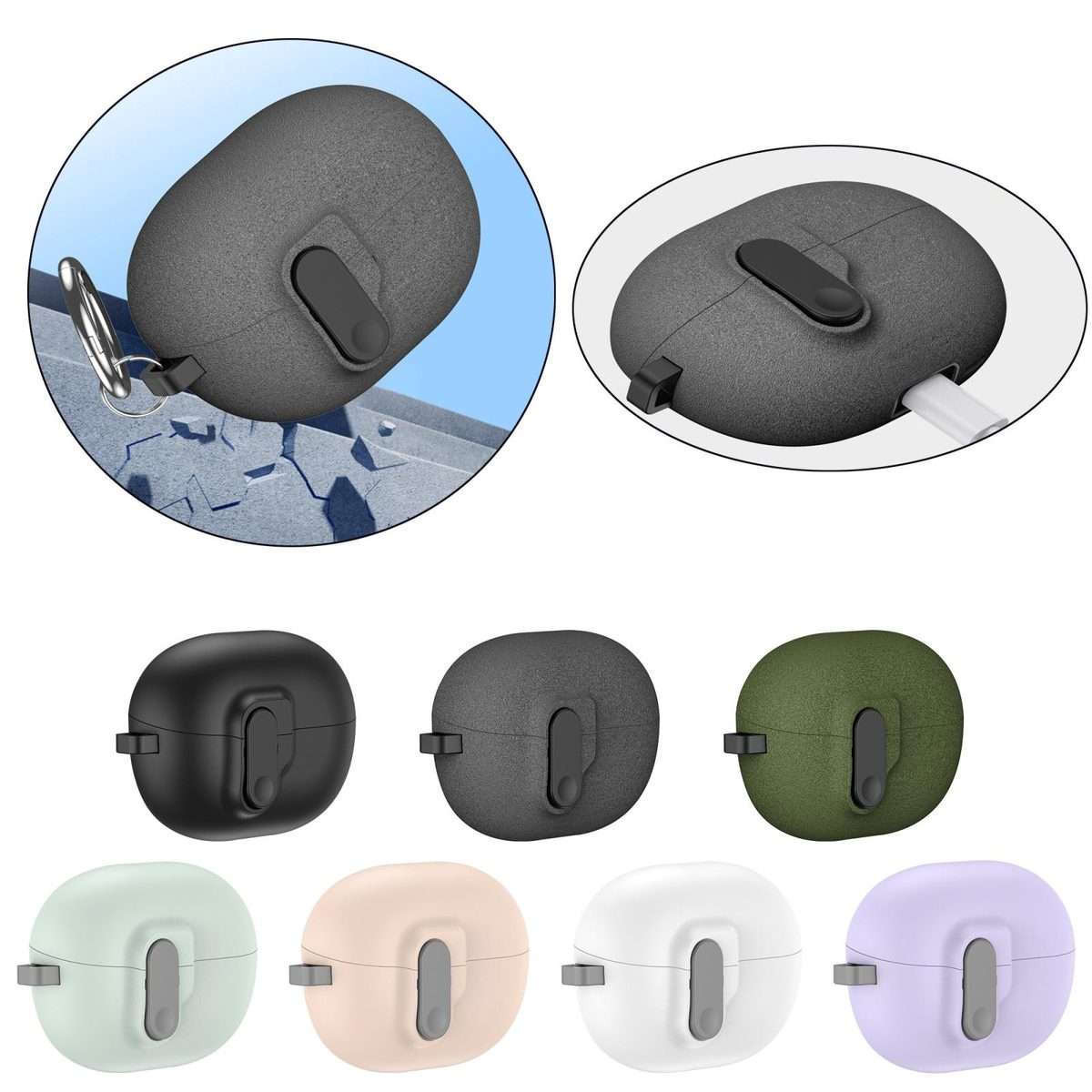 For Huawei Freebuds Pro 3 / Pro 4 Mars Earphone Protective Case(Grey Fluff)
