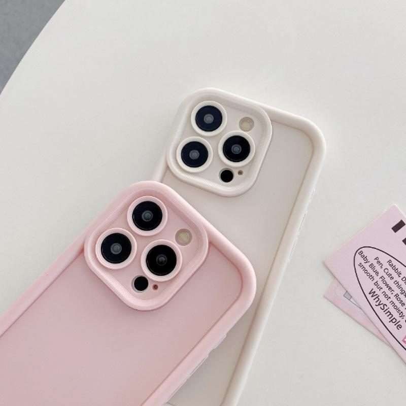 For iPhone 16 Pro Max Shockproof Frame Frosted Precise Hole TPU Phone Case(White)