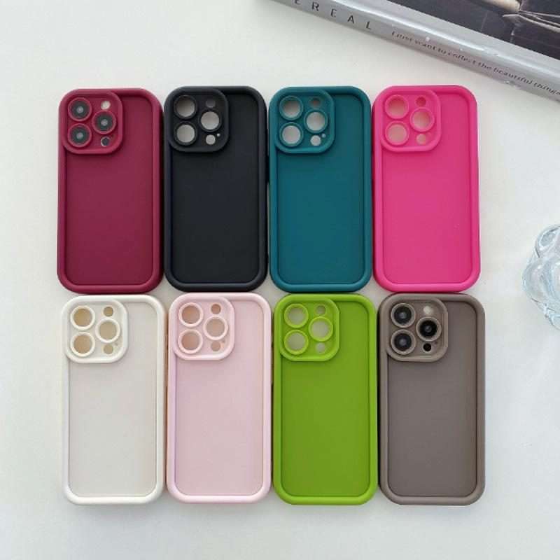 For iPhone 16 Pro Shockproof Frame Frosted Precise Hole TPU Phone Case(Rose Red)