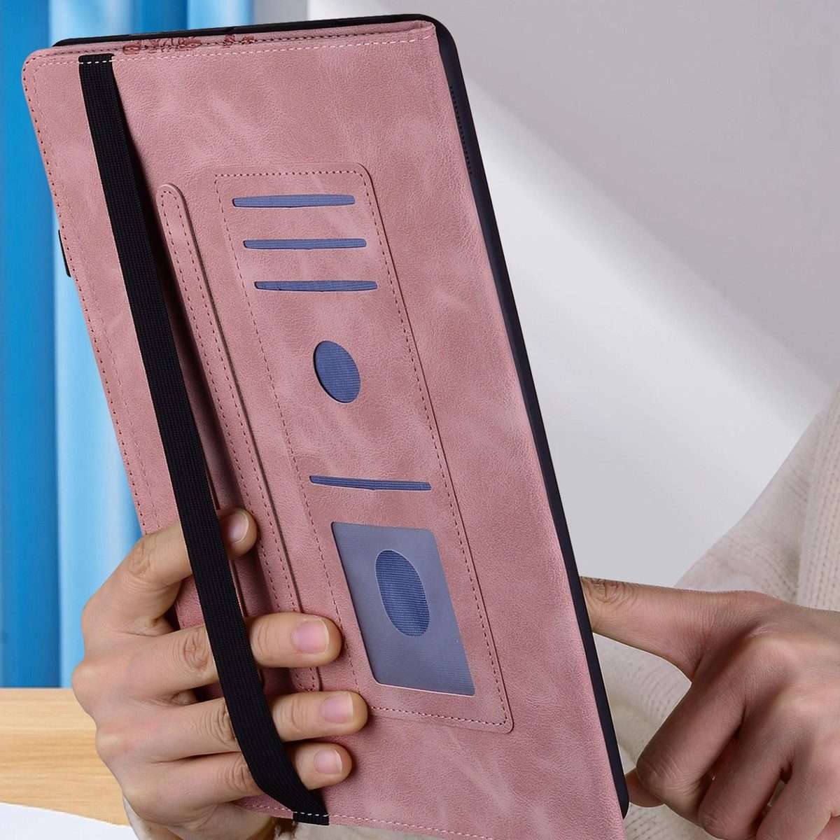 For iPad mini 5 / 4 / 3 / 2 / 1 Love Hearts Embossed Leather Smart Tablet Case(Pink)