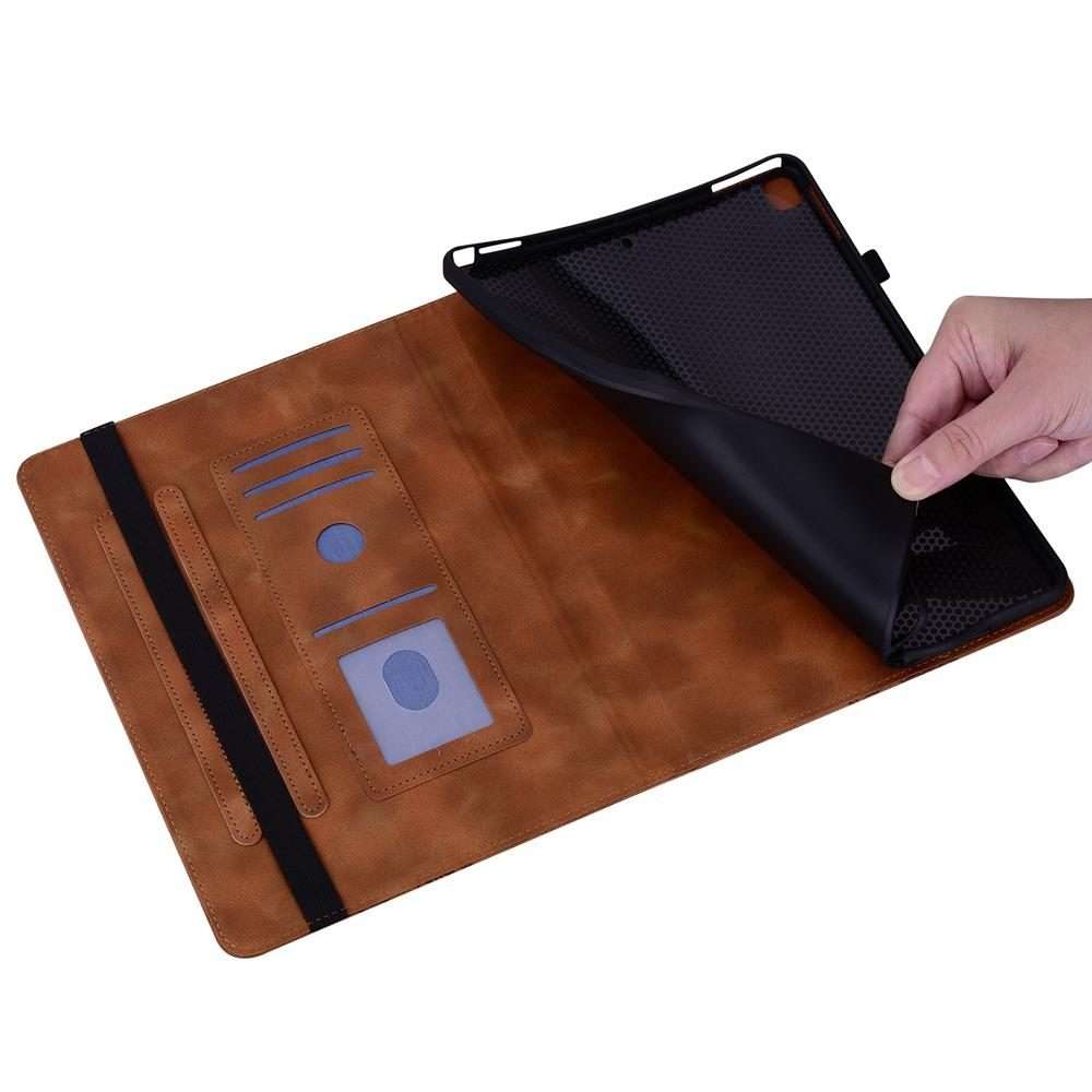 For Samsung Galaxy Tab A 10.1 2016 Love Hearts Embossed Leather Tablet Case(Brown)