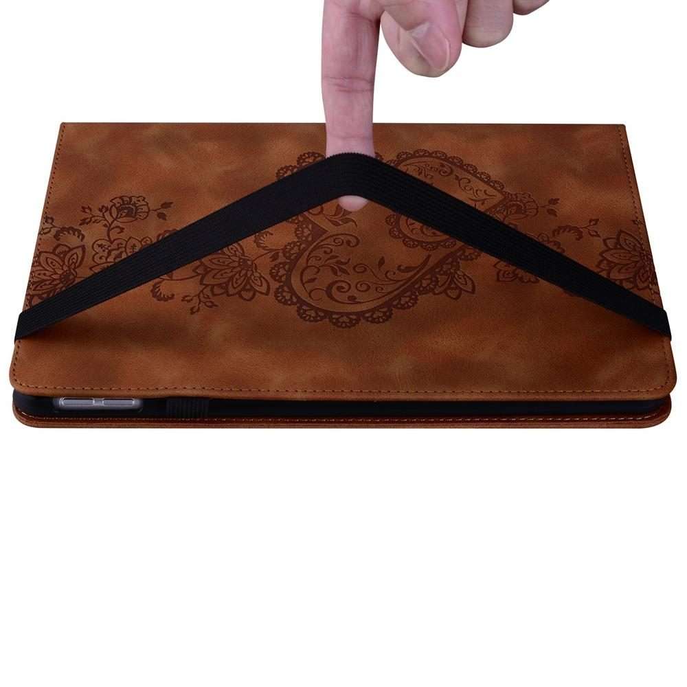 For Samsung Galaxy Tab A 10.1 2016 Love Hearts Embossed Leather Tablet Case(Brown)