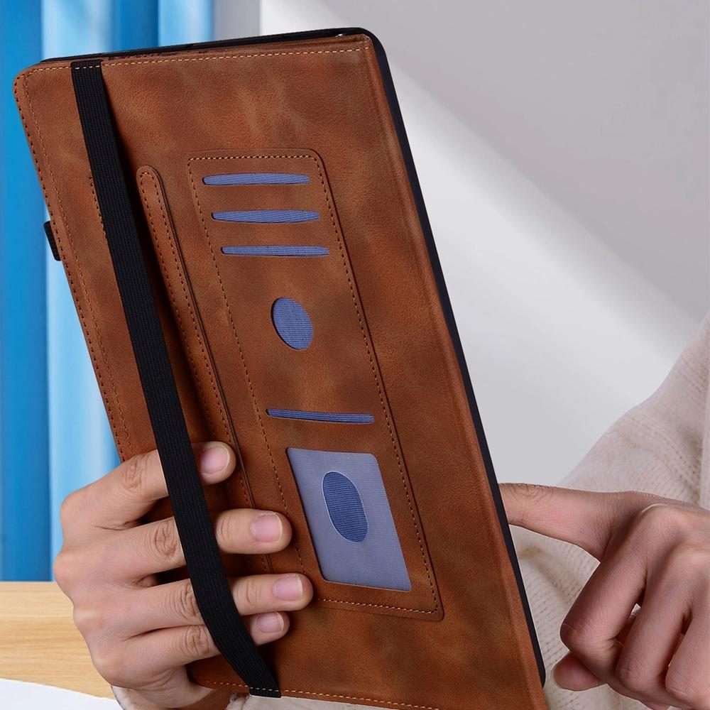 For Samsung Galaxy Tab A 10.1 2016 Love Hearts Embossed Leather Tablet Case(Brown)