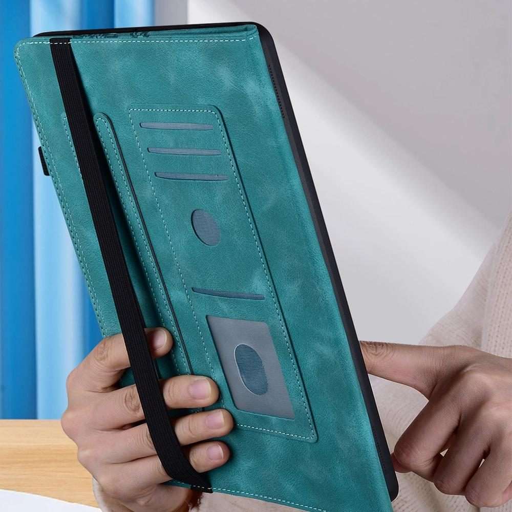 For Samsung Galaxy Tab A 10.1 2016 Love Hearts Embossed Leather Tablet Case(Green)