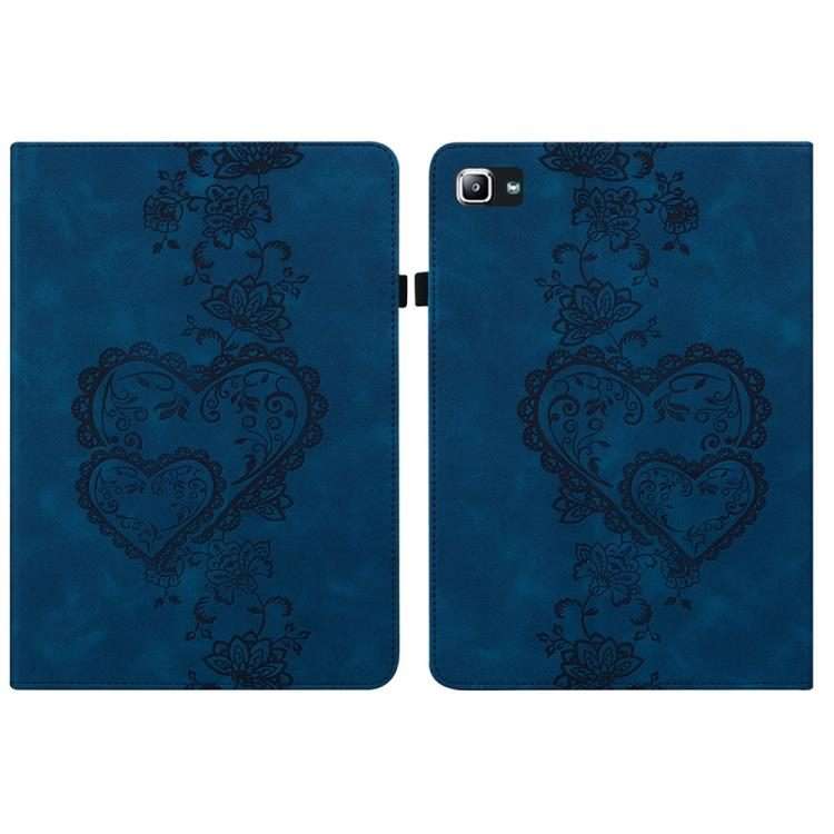 For Samsung Galaxy Tab A 10.1 2016 Love Hearts Embossed Leather Tablet Case(Dark Blue)