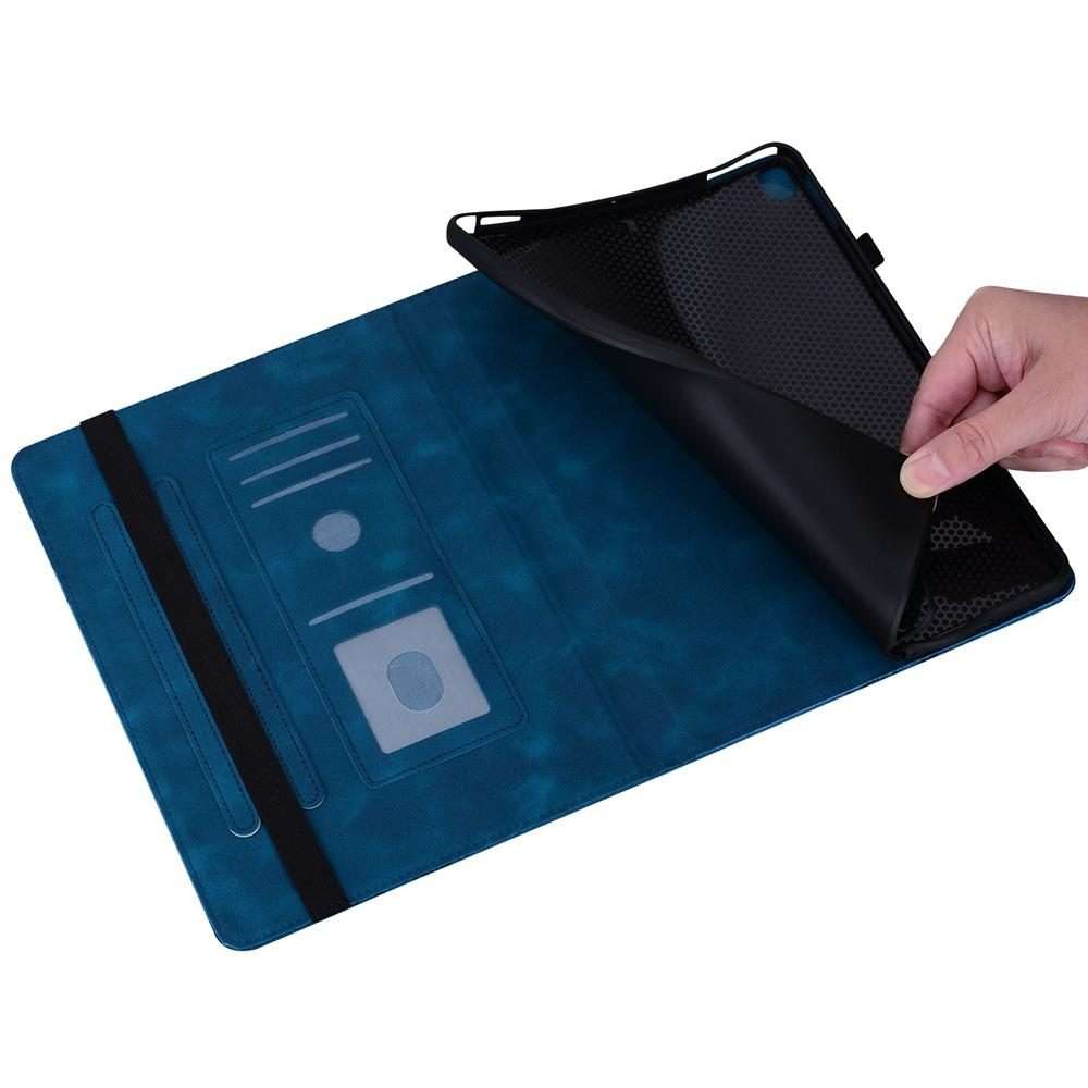 For Samsung Galaxy Tab A 10.1 2016 Love Hearts Embossed Leather Tablet Case(Dark Blue)