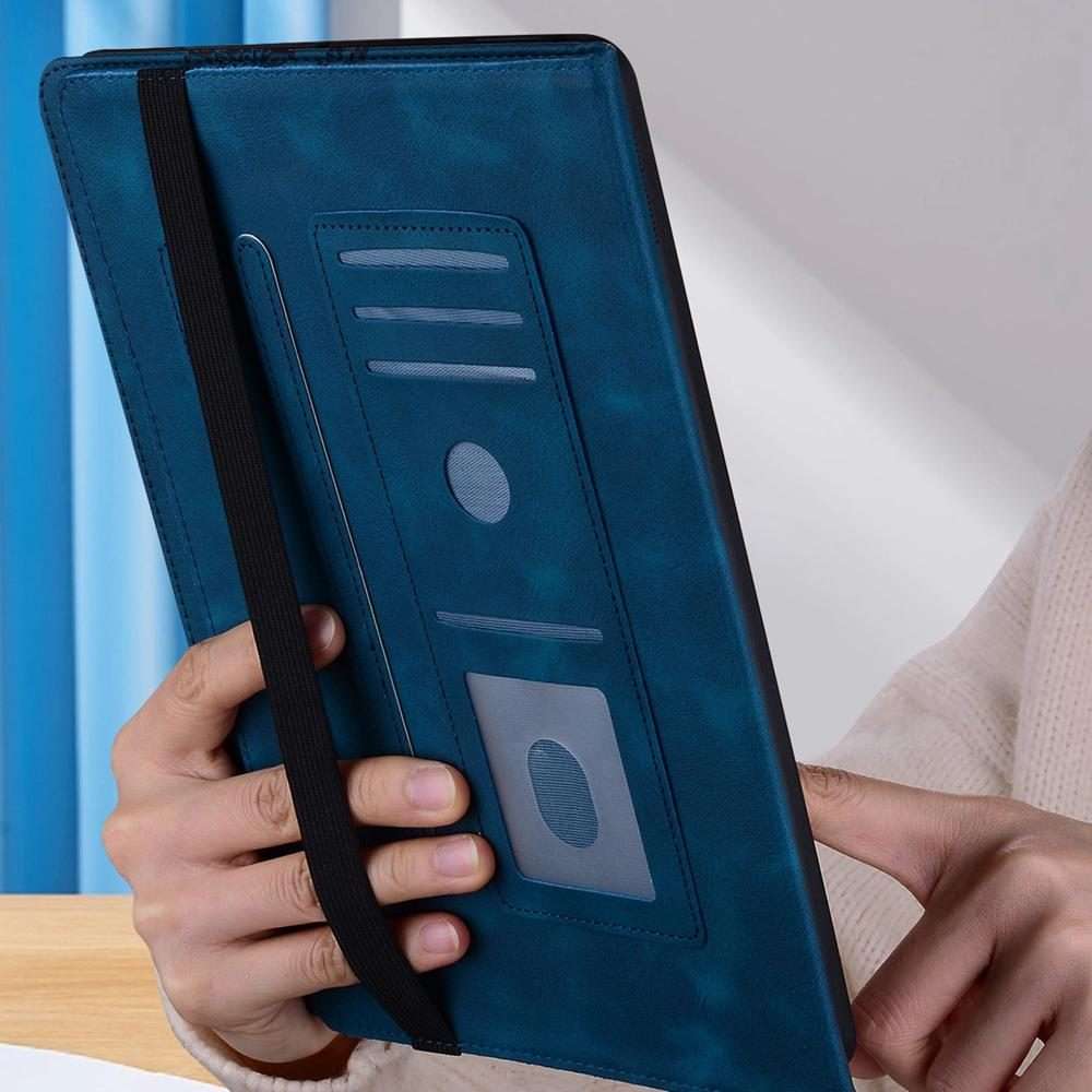For Samsung Galaxy Tab A 10.1 2016 Love Hearts Embossed Leather Tablet Case(Dark Blue)