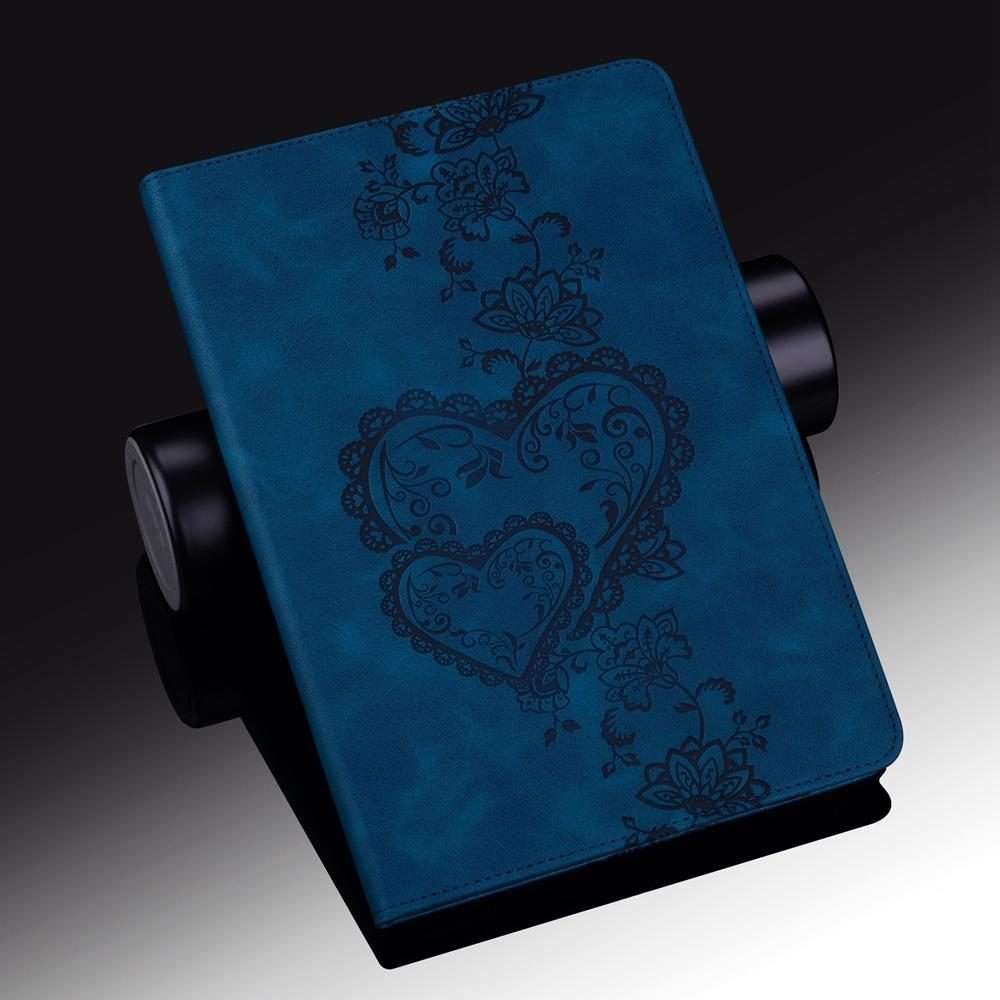 For Samsung Galaxy Tab A 10.1 2016 Love Hearts Embossed Leather Tablet Case(Dark Blue)