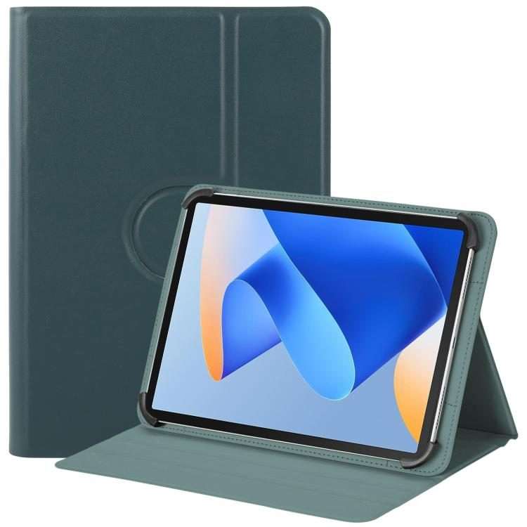 7-8 inch Voltage Hook 360 Rotation Leather Tablet Case(Deep Green)