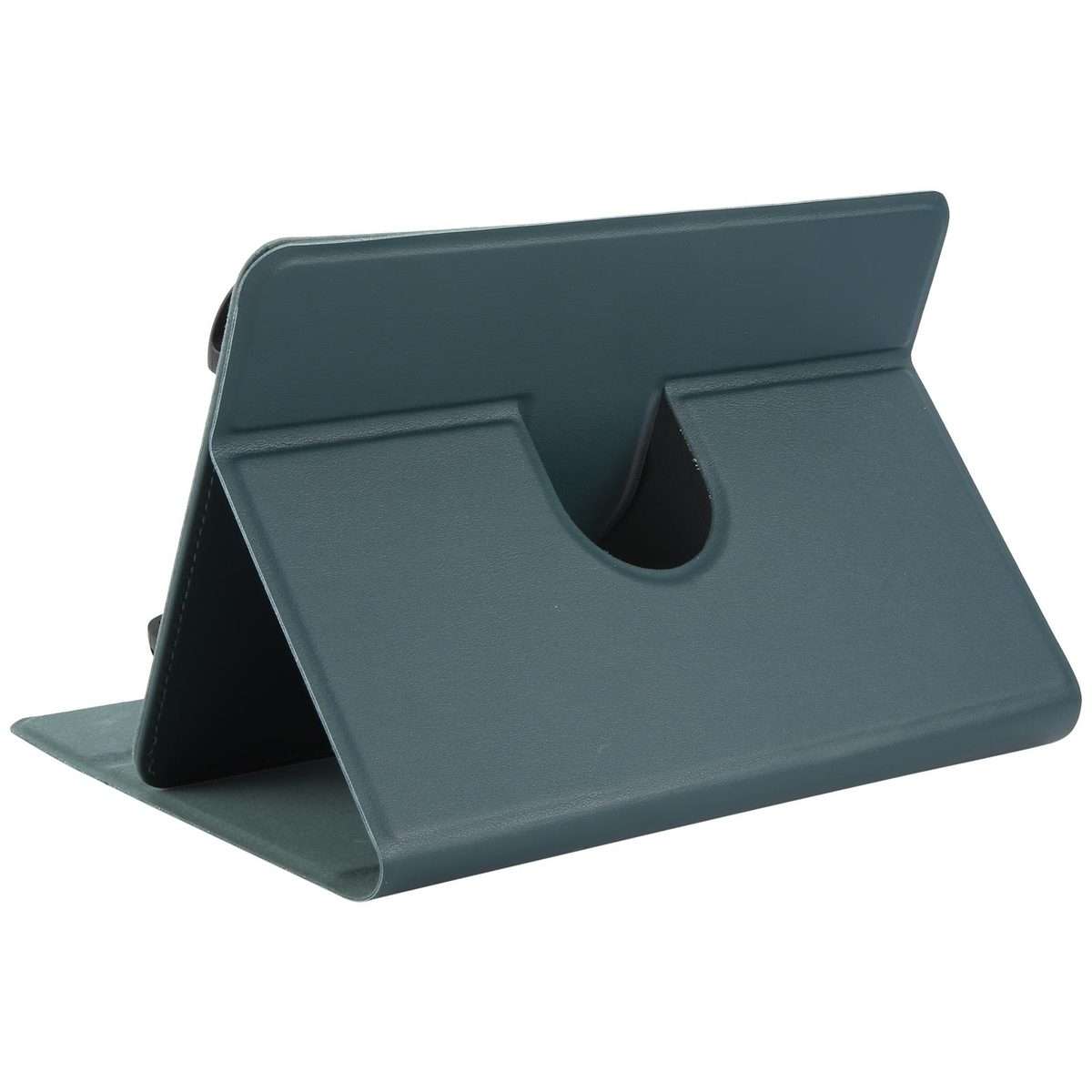 7-8 inch Voltage Hook 360 Rotation Leather Tablet Case(Deep Green)