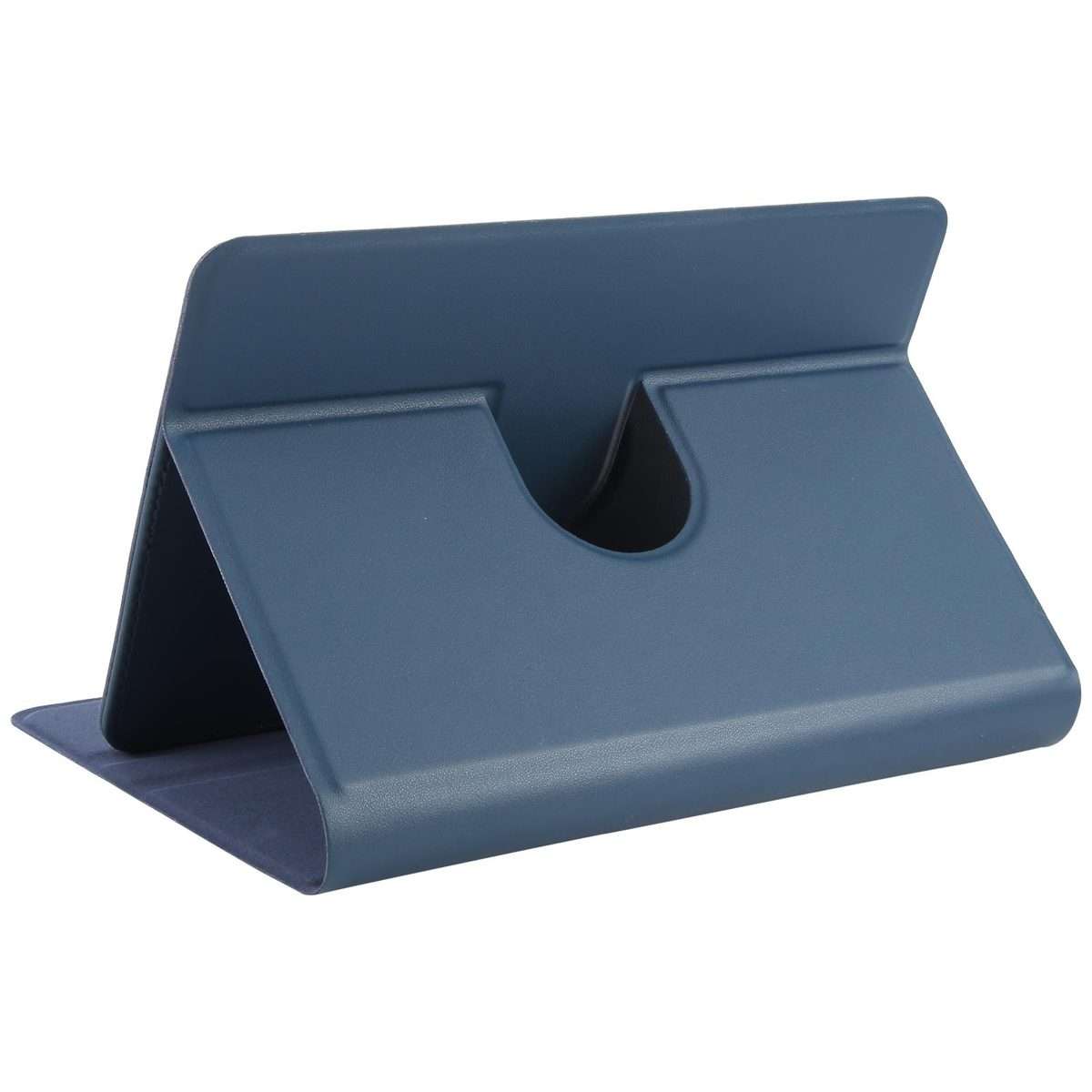 7-8 inch Voltage Hook 360 Rotation Leather Tablet Case(Dark Blue)