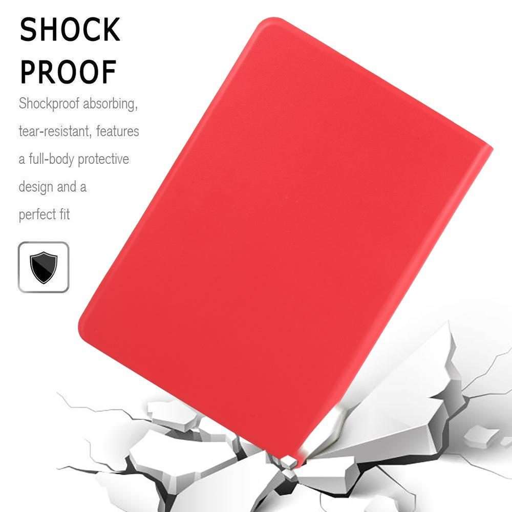 7-8 inch Voltage Hook 360 Rotation Leather Tablet Case(Red)