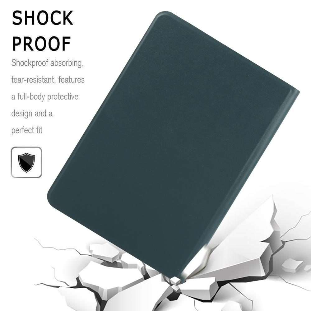 9-10 inch Voltage Hook 360 Rotation Leather Tablet Case(Deep Green)