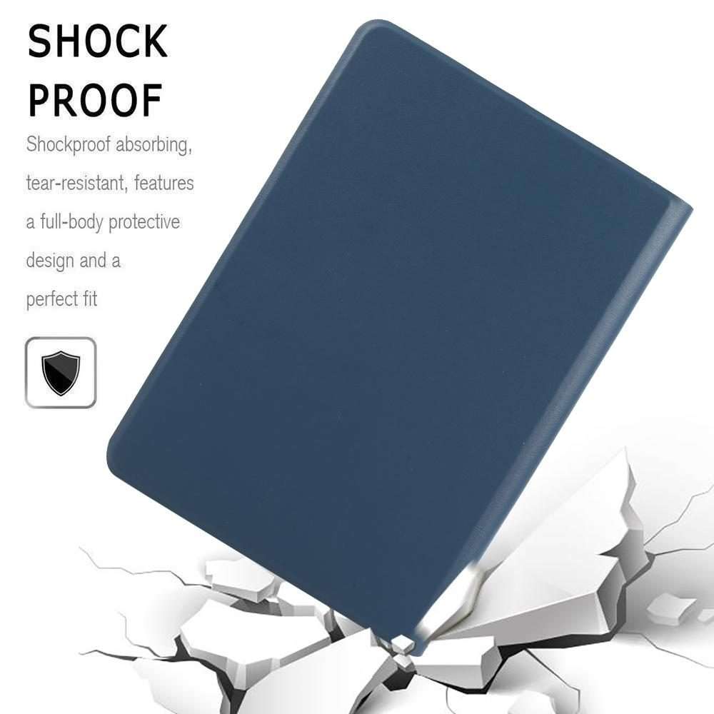 9-10 inch Voltage Hook 360 Rotation Leather Tablet Case(Dark Blue)