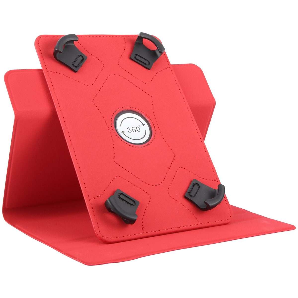 9-10 inch Voltage Hook 360 Rotation Leather Tablet Case(Red)