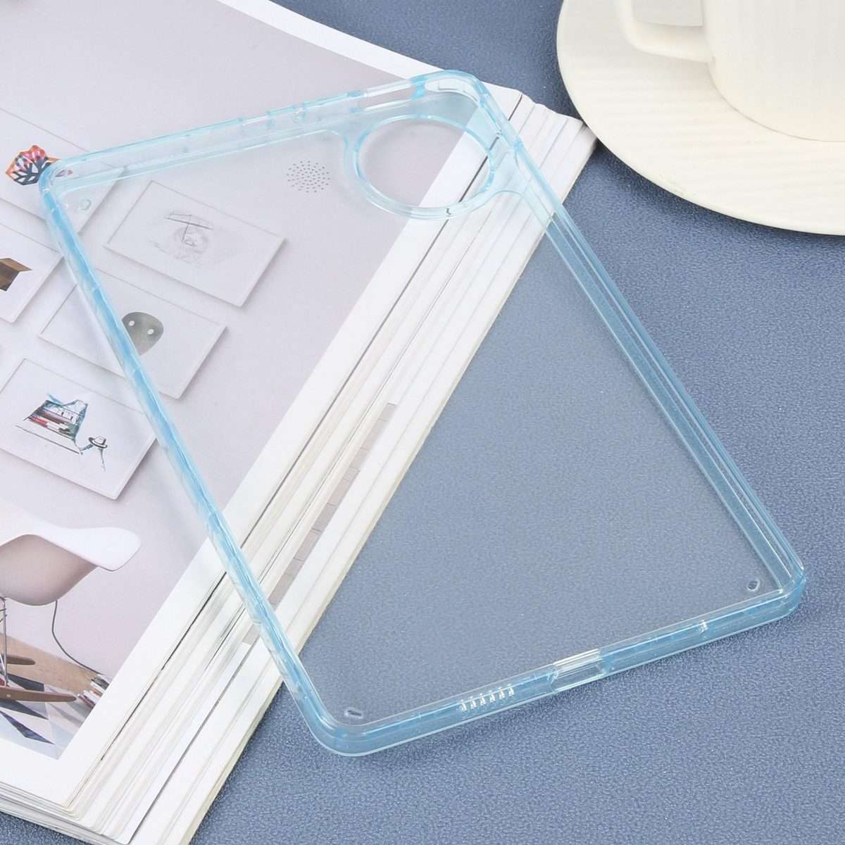 For Huawei MatePad Mini 2025 Color TPU Hybrid Clear Acrylic Tablet Case(Ice Blue)