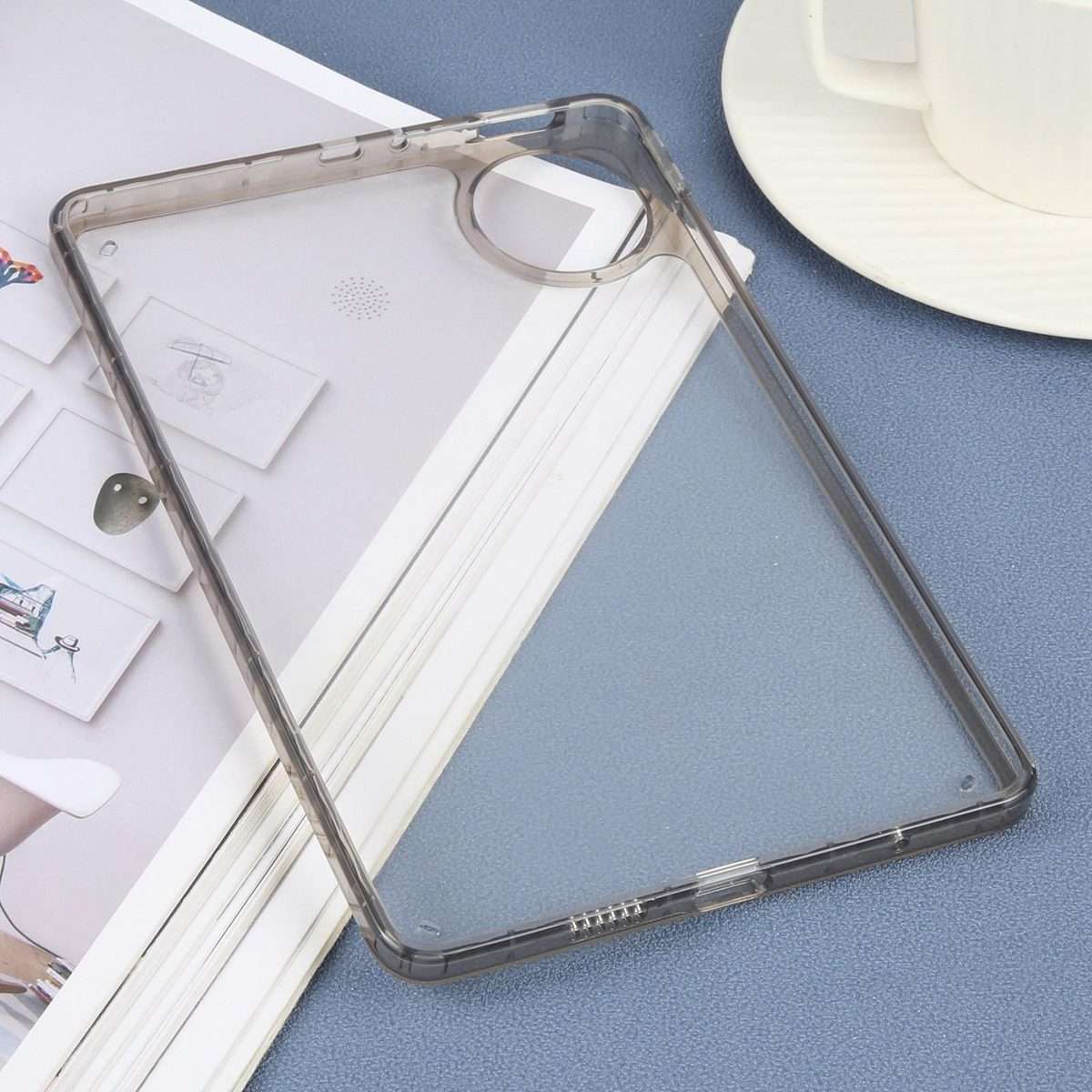 For Huawei MatePad Mini 2025 Color TPU Hybrid Clear Acrylic Tablet Case(Black)