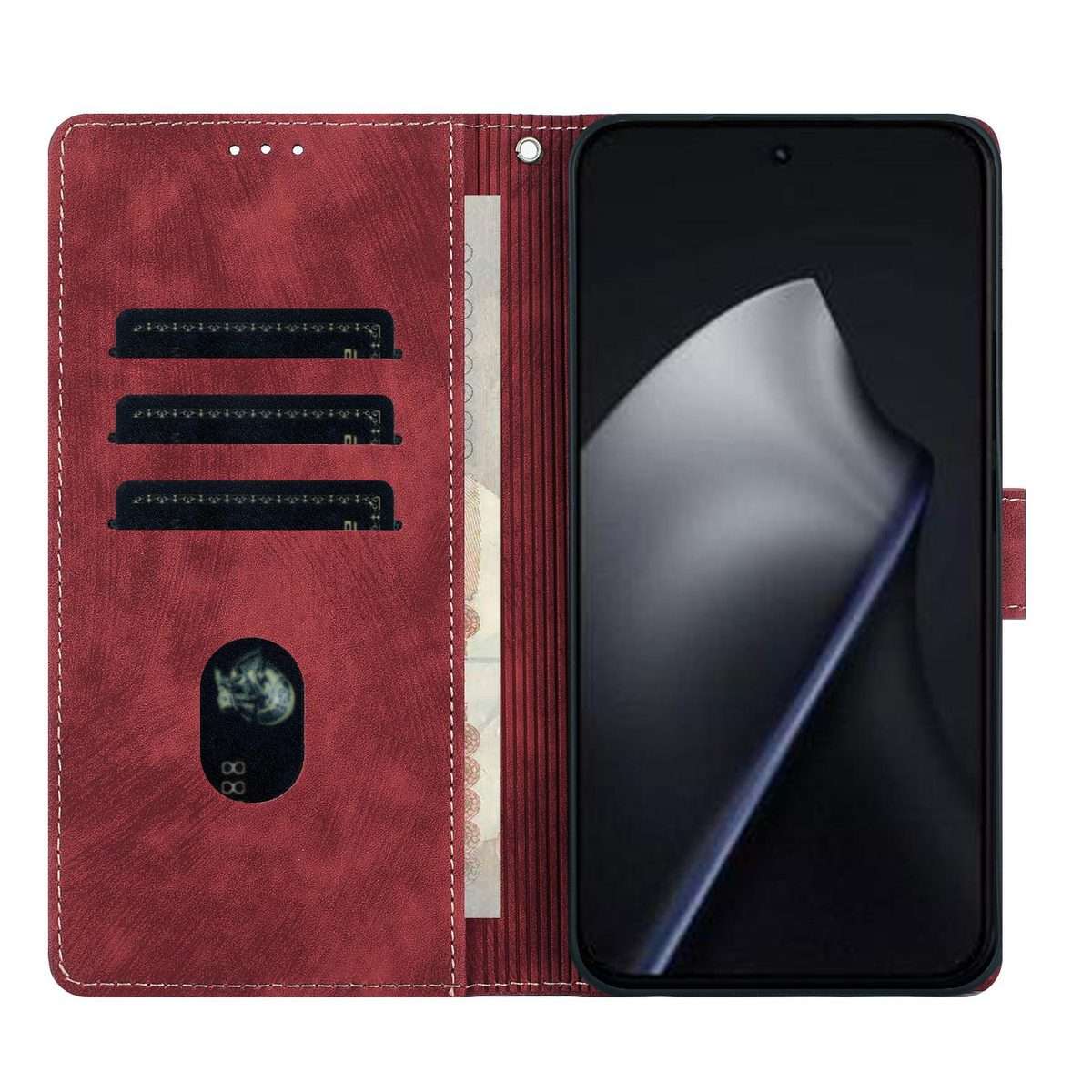 For Xiaomi 15T Pro 5G Mandala Embossed Retro Frosted Leather Phone Case(Red)