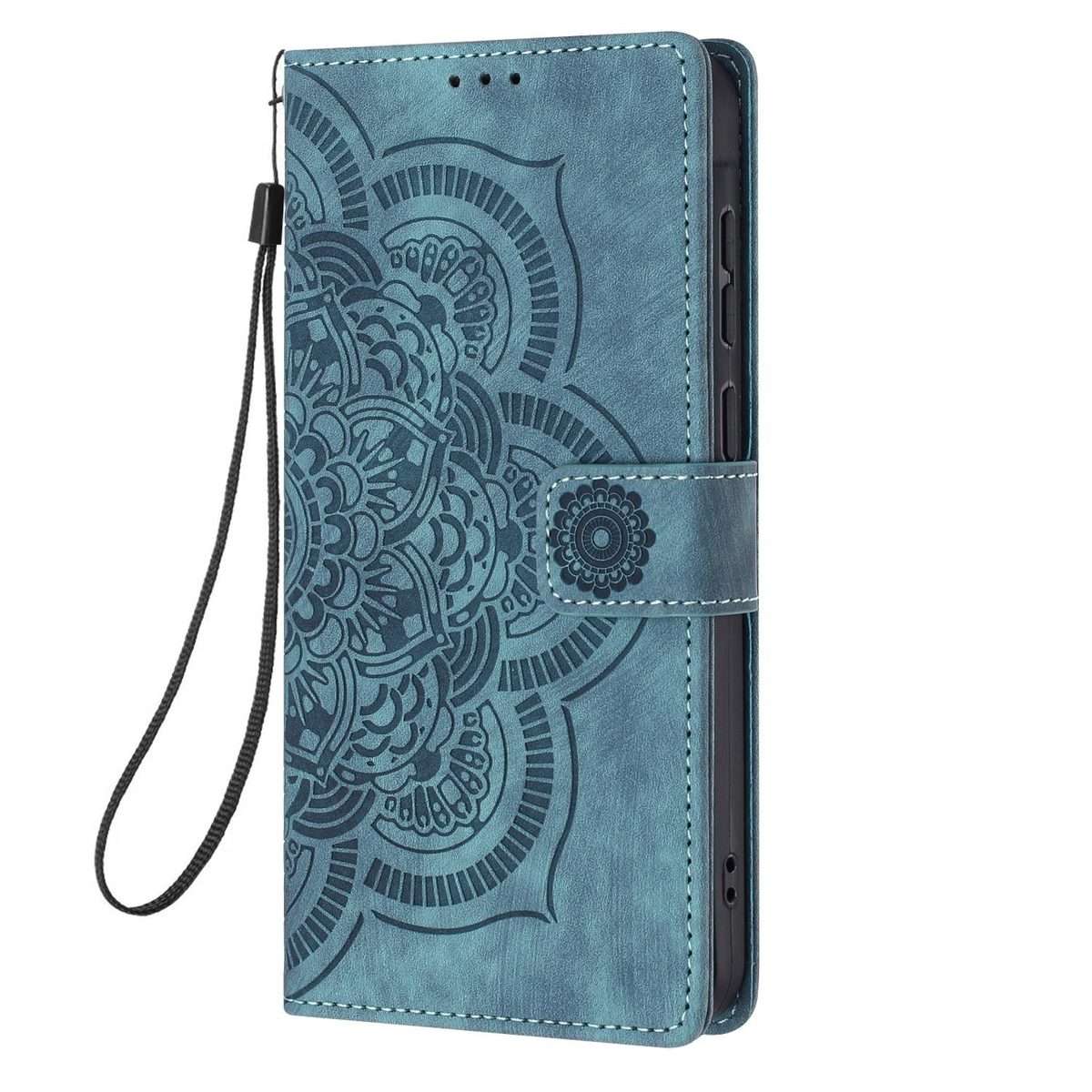 For Xiaomi 15T Pro 5G Mandala Embossed Retro Frosted Leather Phone Case(Blue)