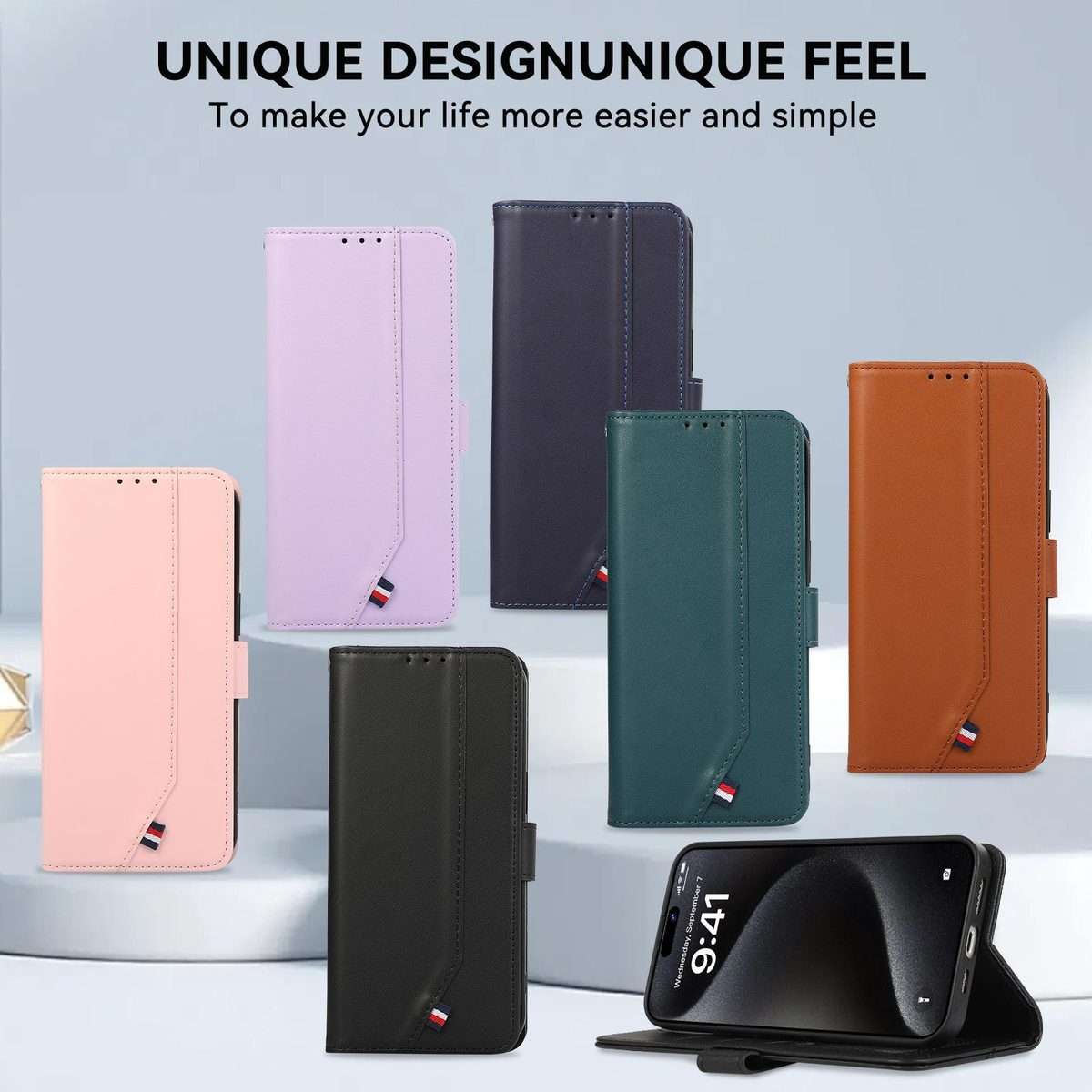 For Redmi K90 / Poco F8 Pro ABEEL Delicate Texture Splicing RFID Leather Phone Case(Brown)
